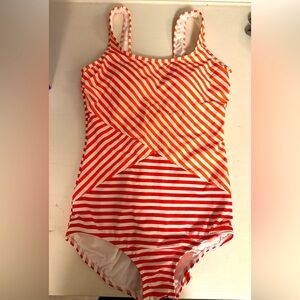 Lands End Long Torso One Piece Swimsuit with Built-in Bra